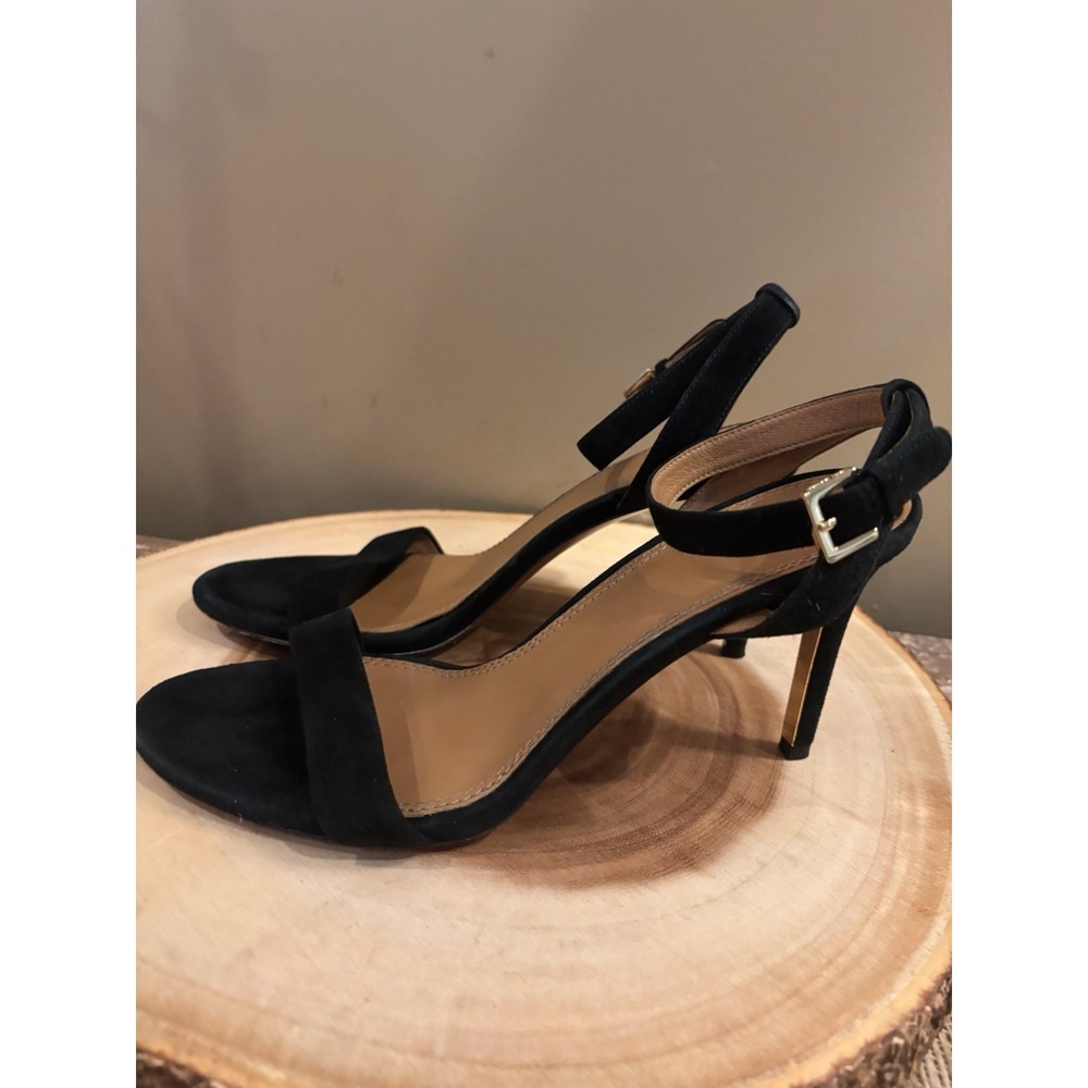 Tory Burch Elena Black‎ Ankle Strap Heels Size 7.5